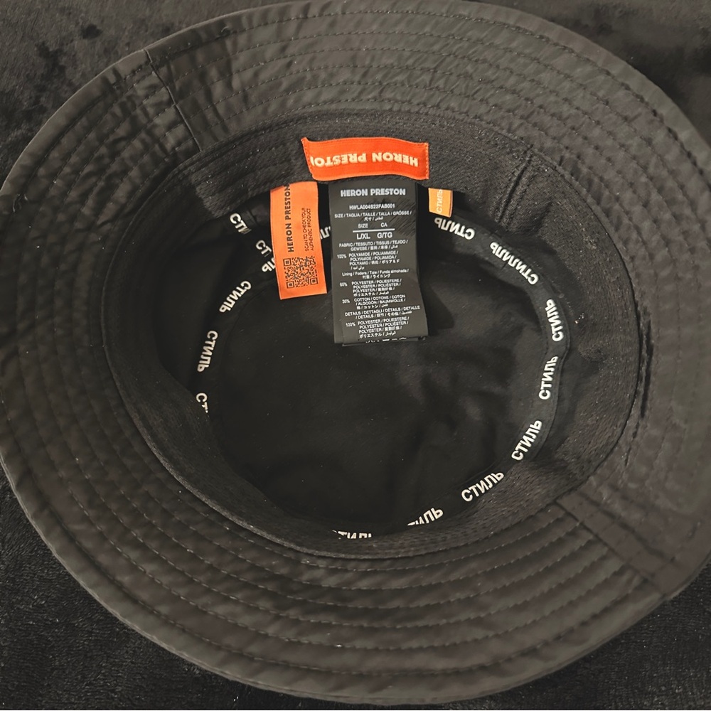 Heron Preston Black Bucket Hat - Picture 5 of 6